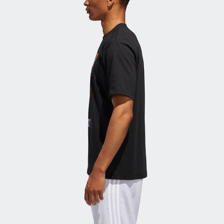 adidas originals Athleisure Casual Sports Short Sleeve Black DV3284