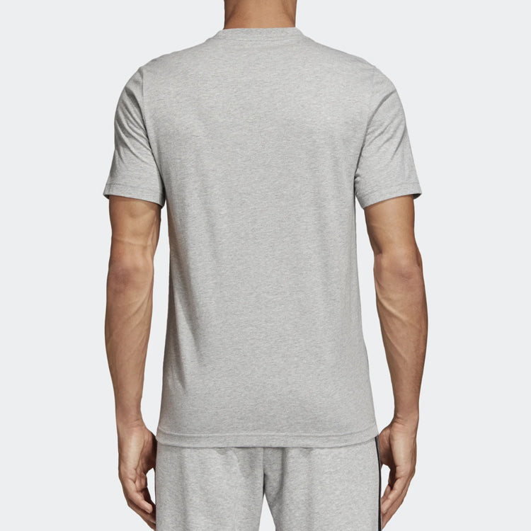 adidas E Pin tee Sports Stylish Round Neck Short Sleeve Gray DU0382
