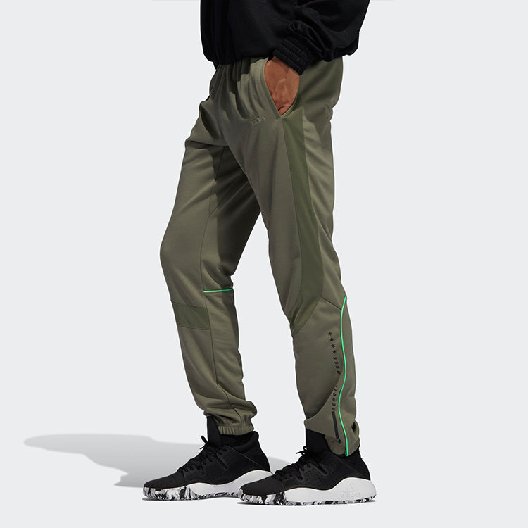adidas Rose CU PNT Basketball Sports Long Pants Green GE2937