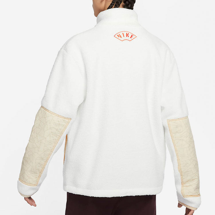 Nike CNY Chinese New Year's Edition Contrast Color Stitching Loose Sports Stand Collar Jacket Beige DQ5061-133