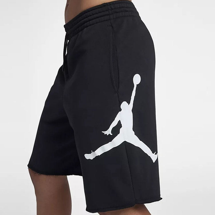 Air Jordan Jumpman Logo Printing Knit Loose Shorts Black DD2324-010