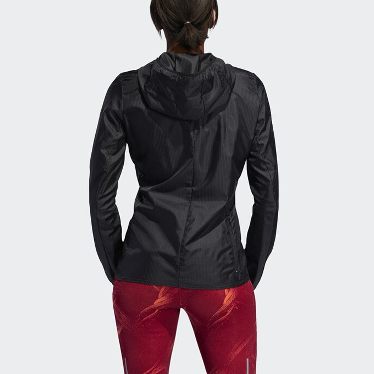 (WMNS) adidas Running Sports Hooded Jacket Black DZ2321