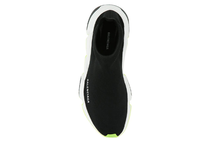 (WMNS) Balenciaga Speed Sneaker 'Black Neon Yellow' 587280W2DB91016