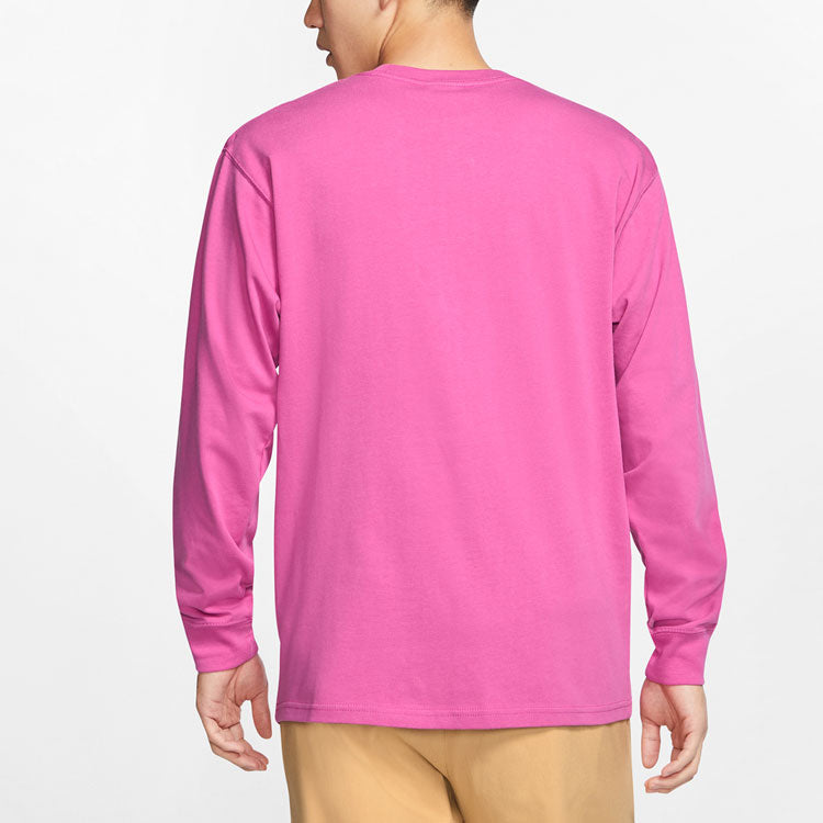 Men's Nike ACG Basic logo Long Sleeves Red T-Shirt 'Lotus Pink Black' BQ7203-662
