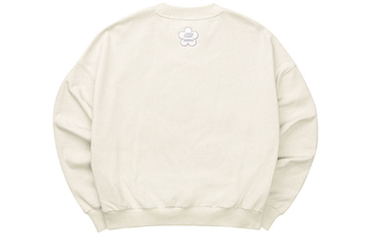 (WMNS) Skechers x XIAOLI Graphic Crew Sweater 'Grey White' L122W051