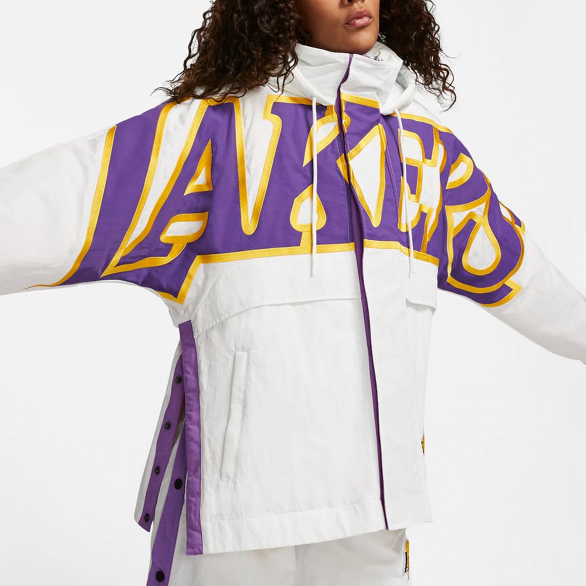 (WMNS) Nike x AMBUSH NBA Collection Jacket 'Lakers - White' DB9564-121