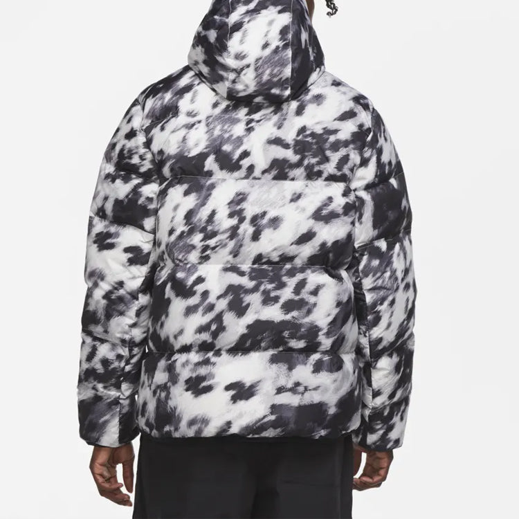 Men's Nike Down-fill Windrunner Shield Sports Stay Warm Hooded Jacket Down Jacket White CU4407-133