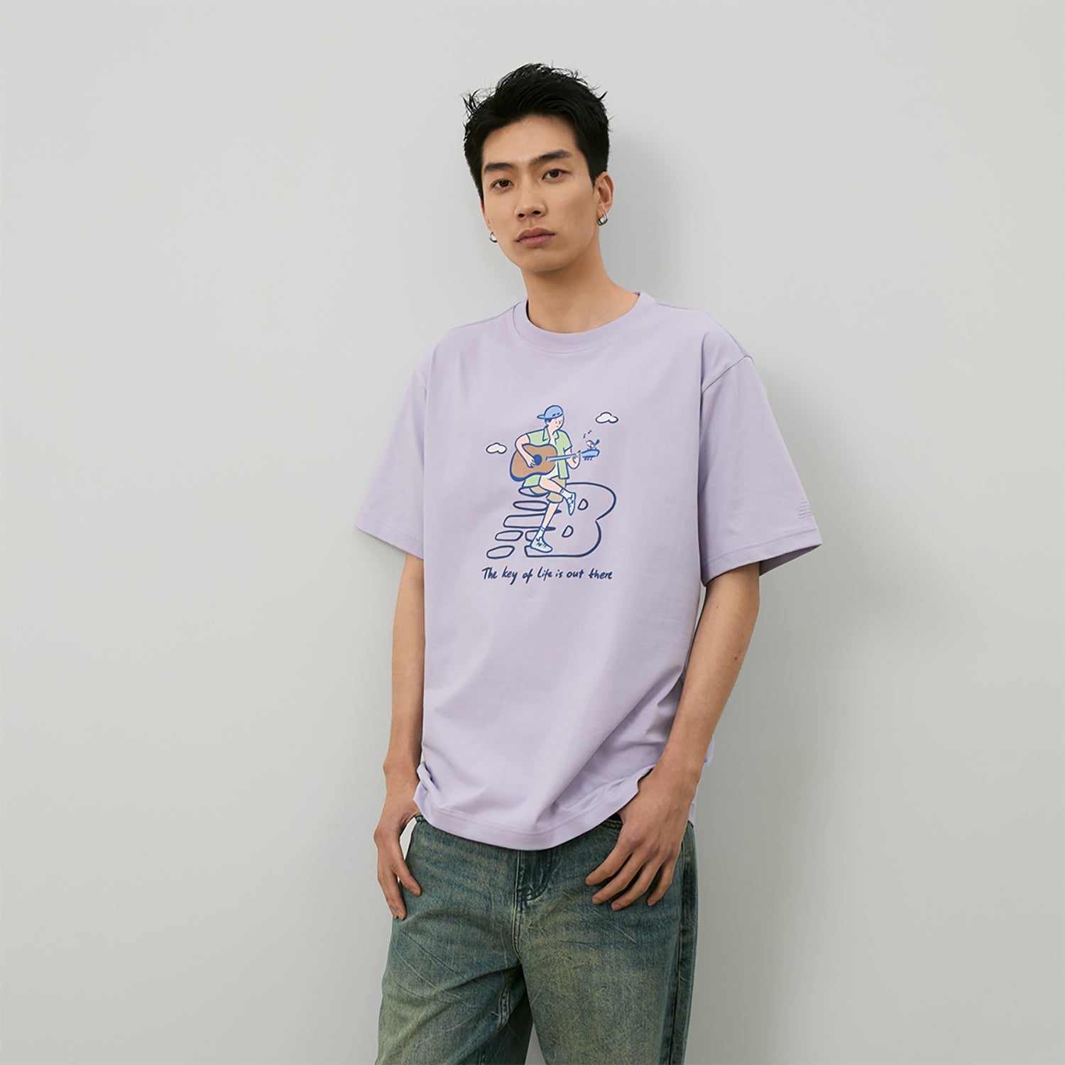New Balance x PK Guitar Graphic T-Shirt Asia Sizing 'Light Purple' NEE26021-DV