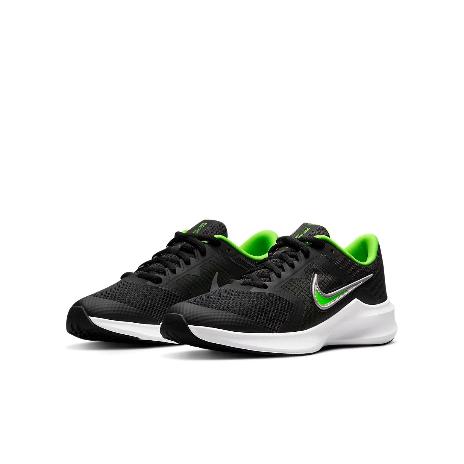 (GS) Nike Downshifter 11 Low-Top Black/Green CZ3949-020
