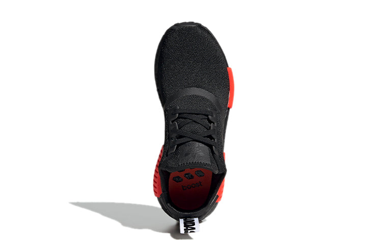 (GS) adidas NMD_R1 J 'Wordmark Heel Stripe - Black Solar Red' S42837