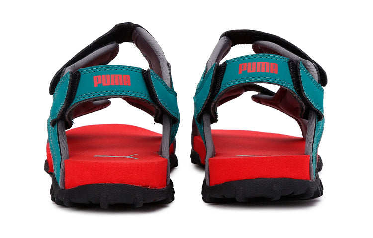 (PS) PUMA Bambi Ps Idp K Sandles Black/Green/Red 339839-03