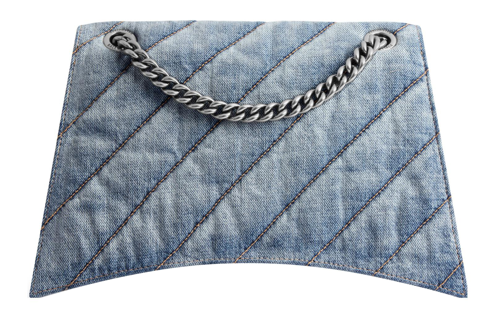 (WMNS) Balenciaga Crush Medium Chain Bag Quilted 'Blue' 7163932AAGX4661