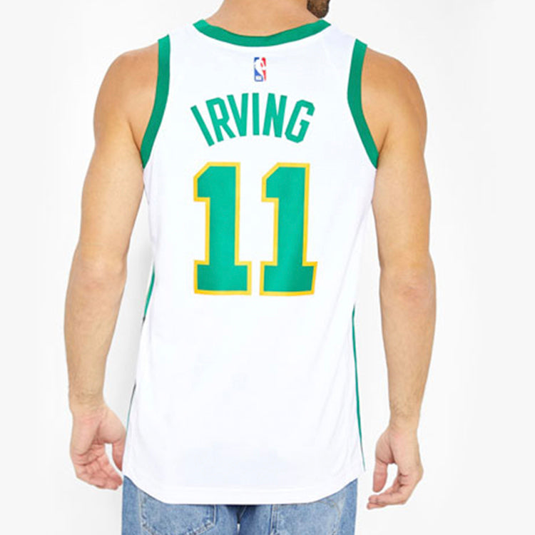 Nike NBA 18-19 Kyrie Irving Basketball Jersey 'White Green' AJ4596-101
