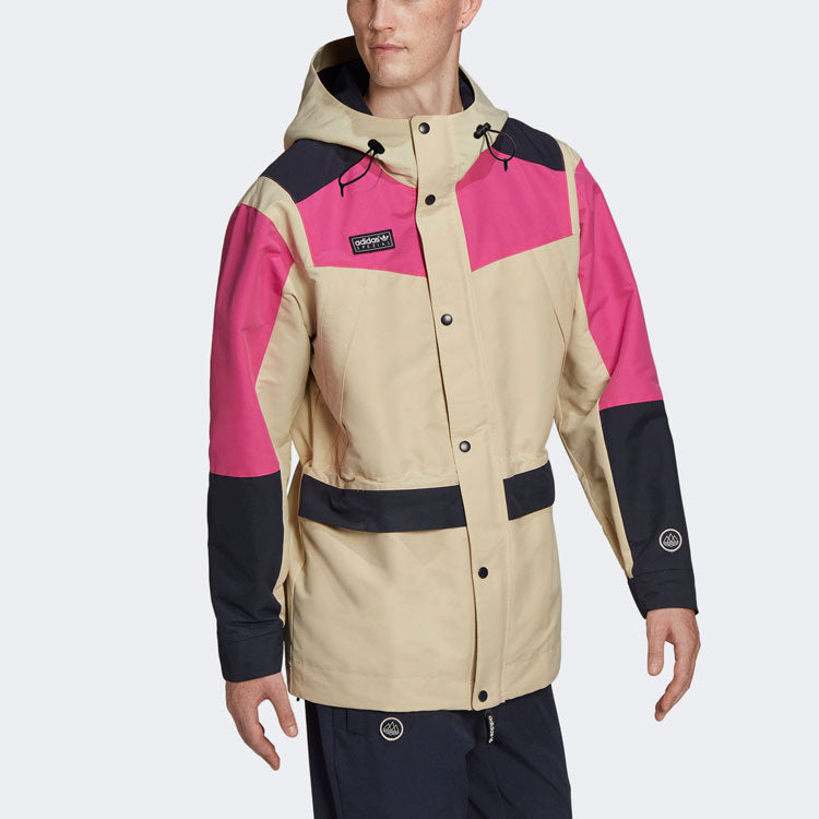 adidas originals Colorblock hooded track Jacket Creamy White GT1821