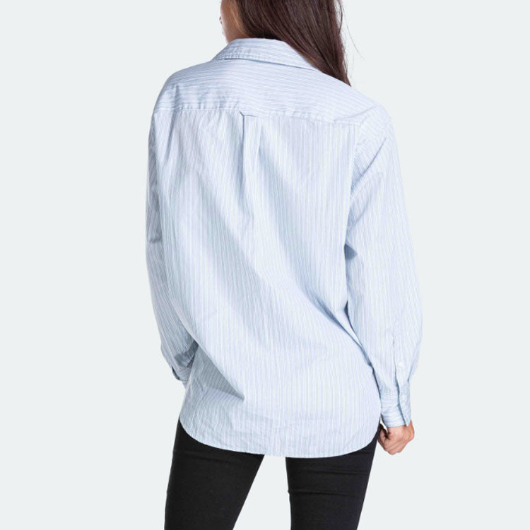 Levis Casual Pure Cotton Stripe Long Sleeves Light Blue Shirt 85333-0002
