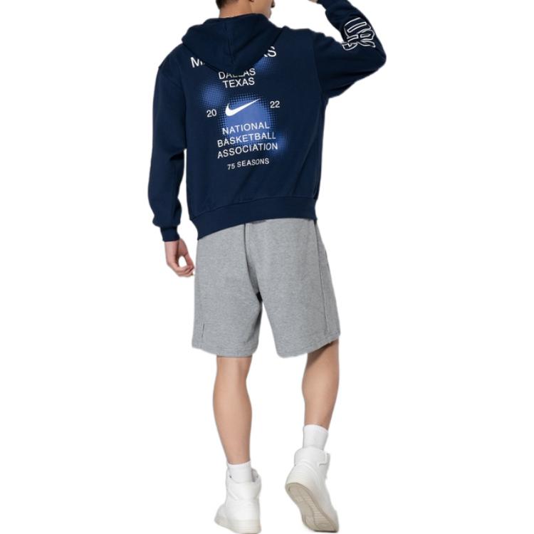 Men's Nike Dallas Mavericks Casual Fleece Pullover Blue DH9450-419