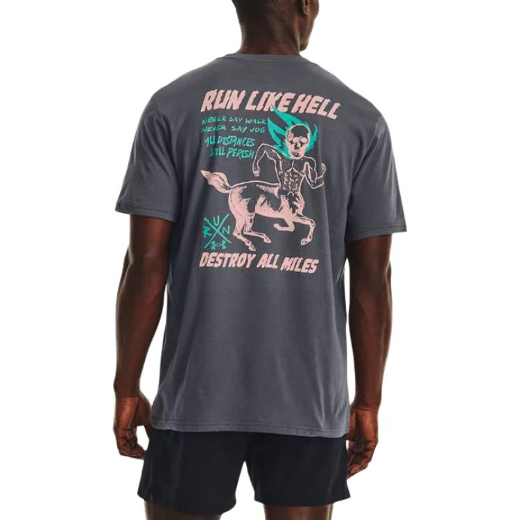 Under Armour Run Like Hell Graphic T-shirt 'Pitch Grey' 1376972-012