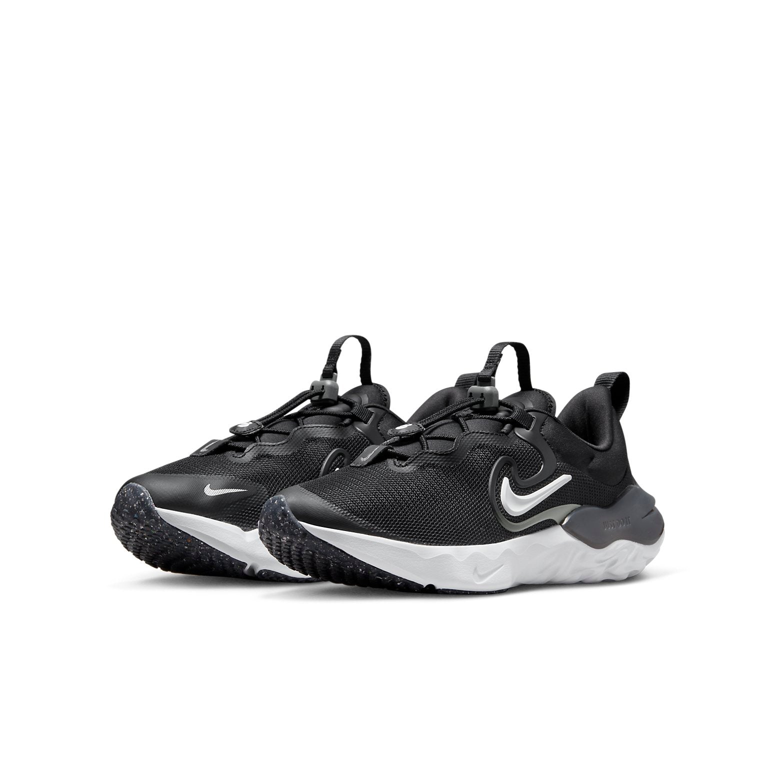 (GS) Nike Run Flow Running Shoes 'Black Iron Grey White' DR0472-001