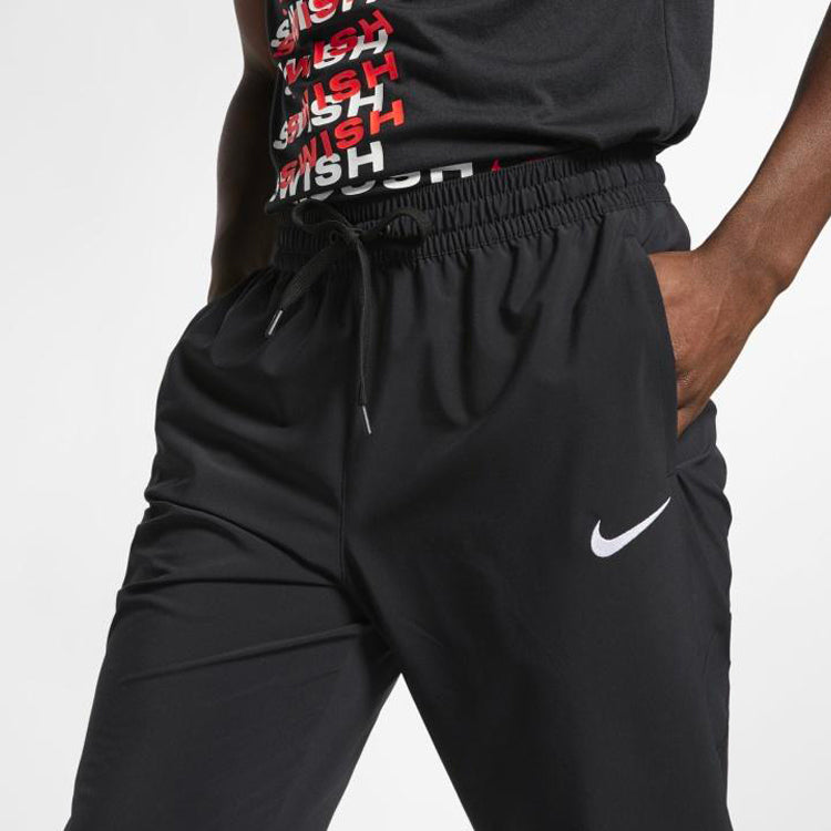 Nike Logo Pattern Solid Color Casual Sports Long Pants Black CW2661-010