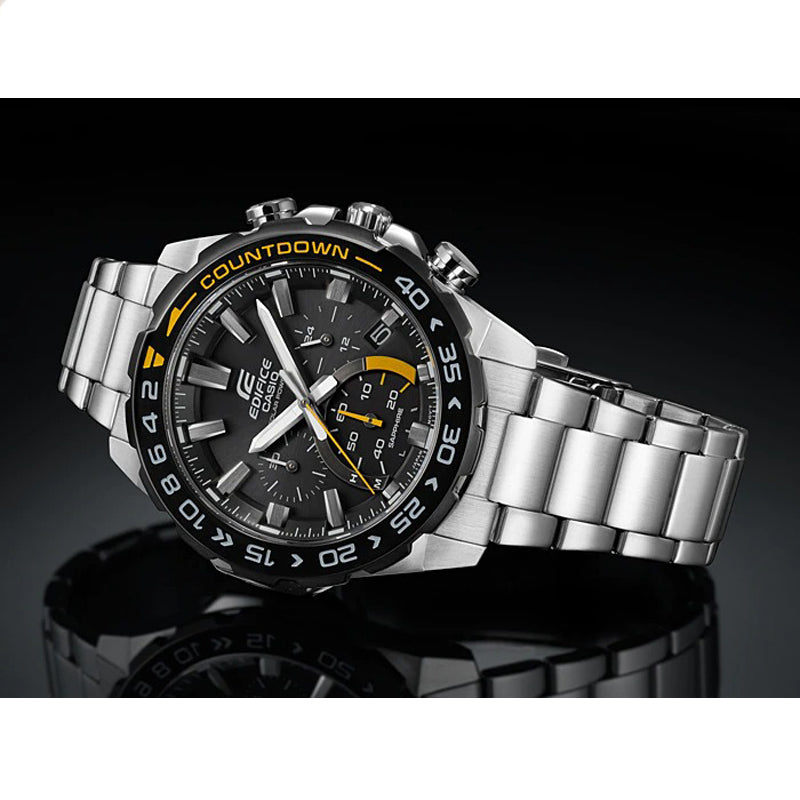 CASIO Quartz EDIFICE Mens SilverBlack Analog EFS-S550DB-1A