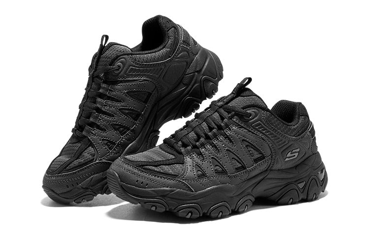 (WMNS) Skechers D'Lites Trail Running Shoes 'Black' 180172-CCBK