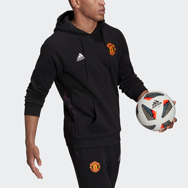 adidas Manchester United Embroidered team logo Hoodie 'Black' GR3909