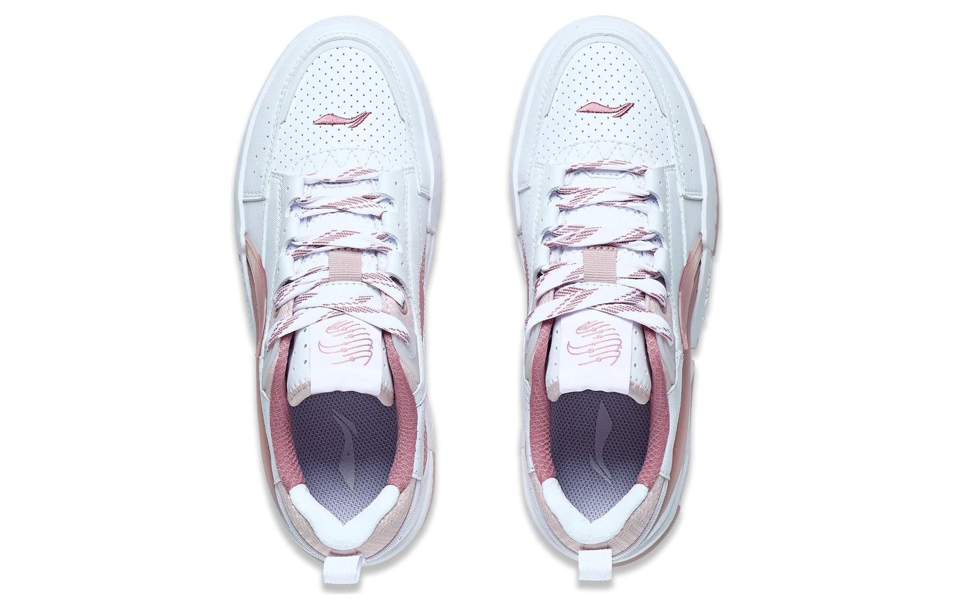 (WMNS) Li-Ning Casual Skate Shoes 'White Pink' AGCT136-3