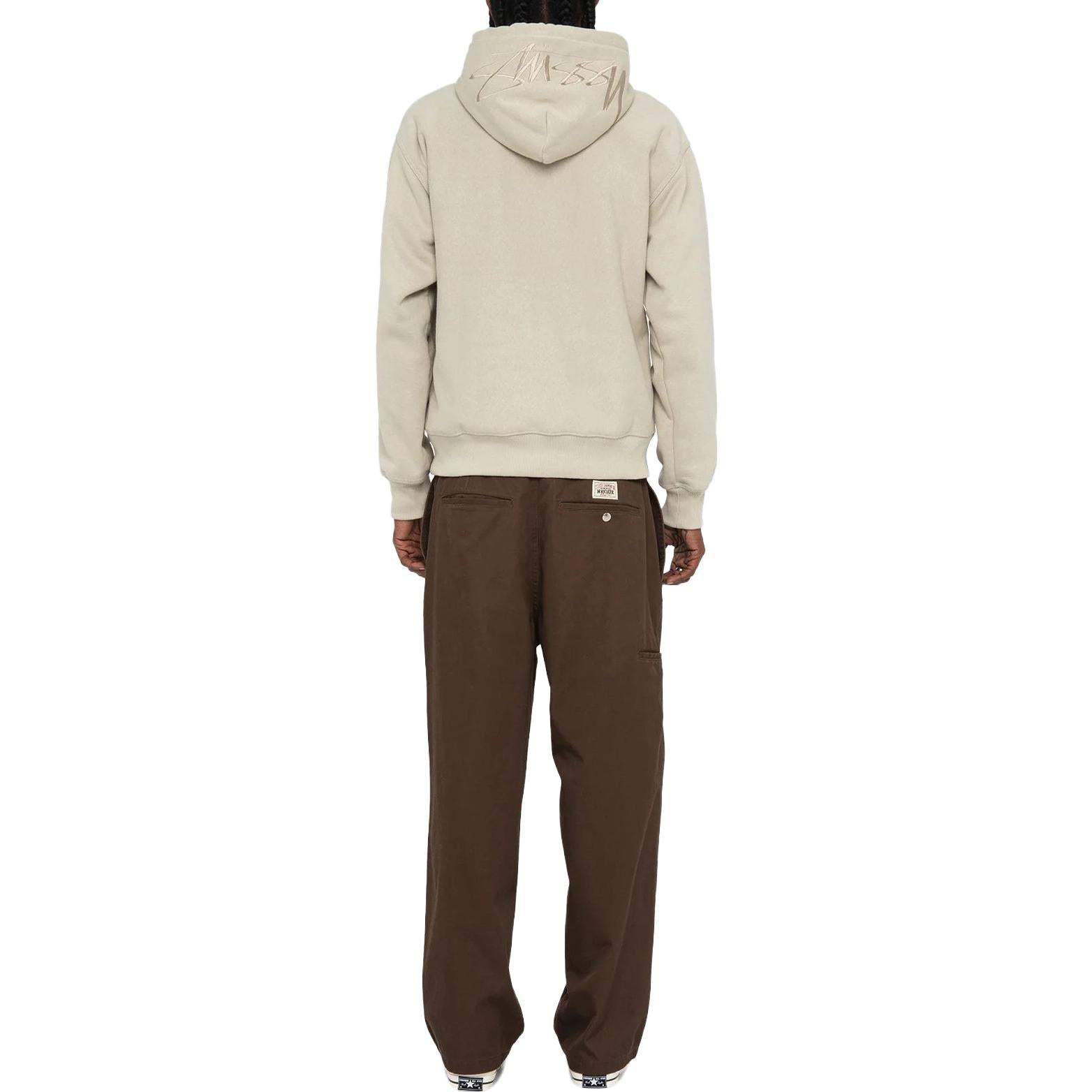 Stussy Back Hood Appliqu Hoodie 'Khaki' 118472-KHAKI
