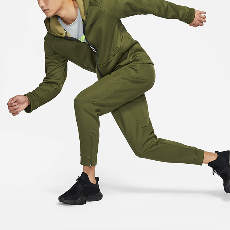 Nike Pro Therma-FIT Fleece Stay Warm Sports Training Hooded Jacket Green DD2125-326