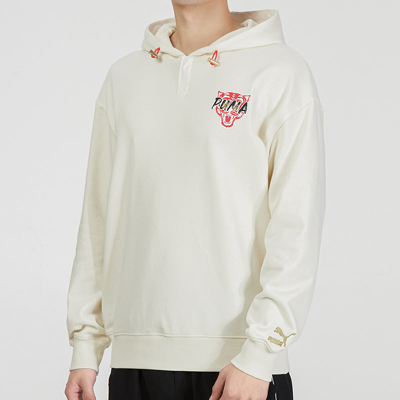 PUMA Logo Tiger Hoodie 'Beige' 536573-93