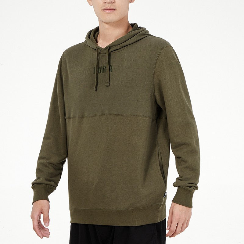 PUMA Solid Color Sports Knit Drawstring Green 846413-44