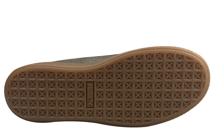 (WMNS) PUMA Suede Platform Green Brown 366439-03