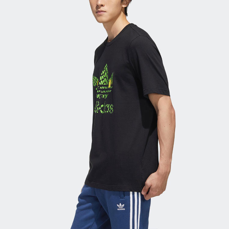Men's adidas originals logo Short Sleeve Black T-Shirt GP7196