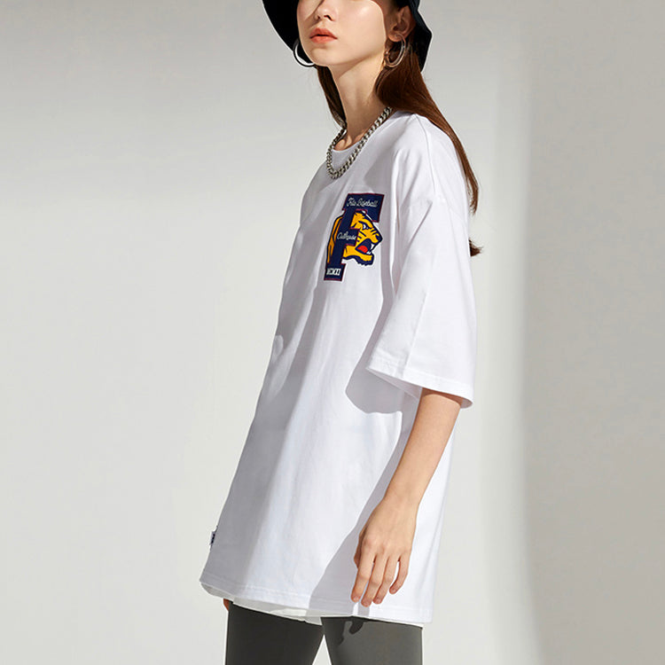 FILA FUSION Casual Loose Pullover Round Neck Short Sleeve White T11M112103F-WT