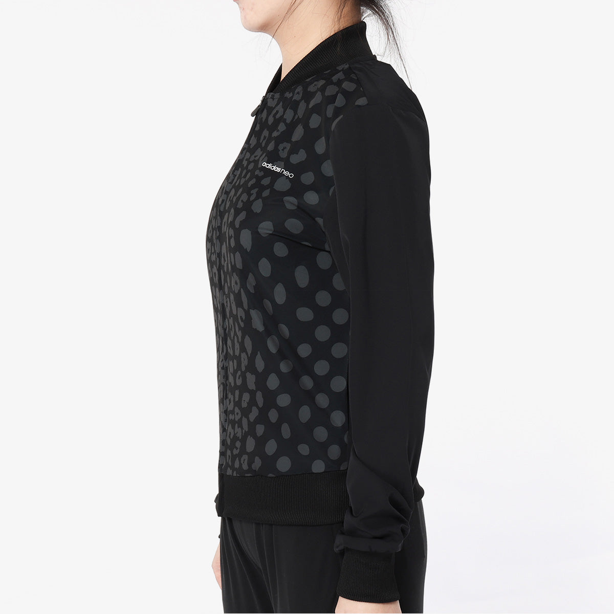 (WMNS) adidas neo Printing Running Sports Jacket Black CF9803