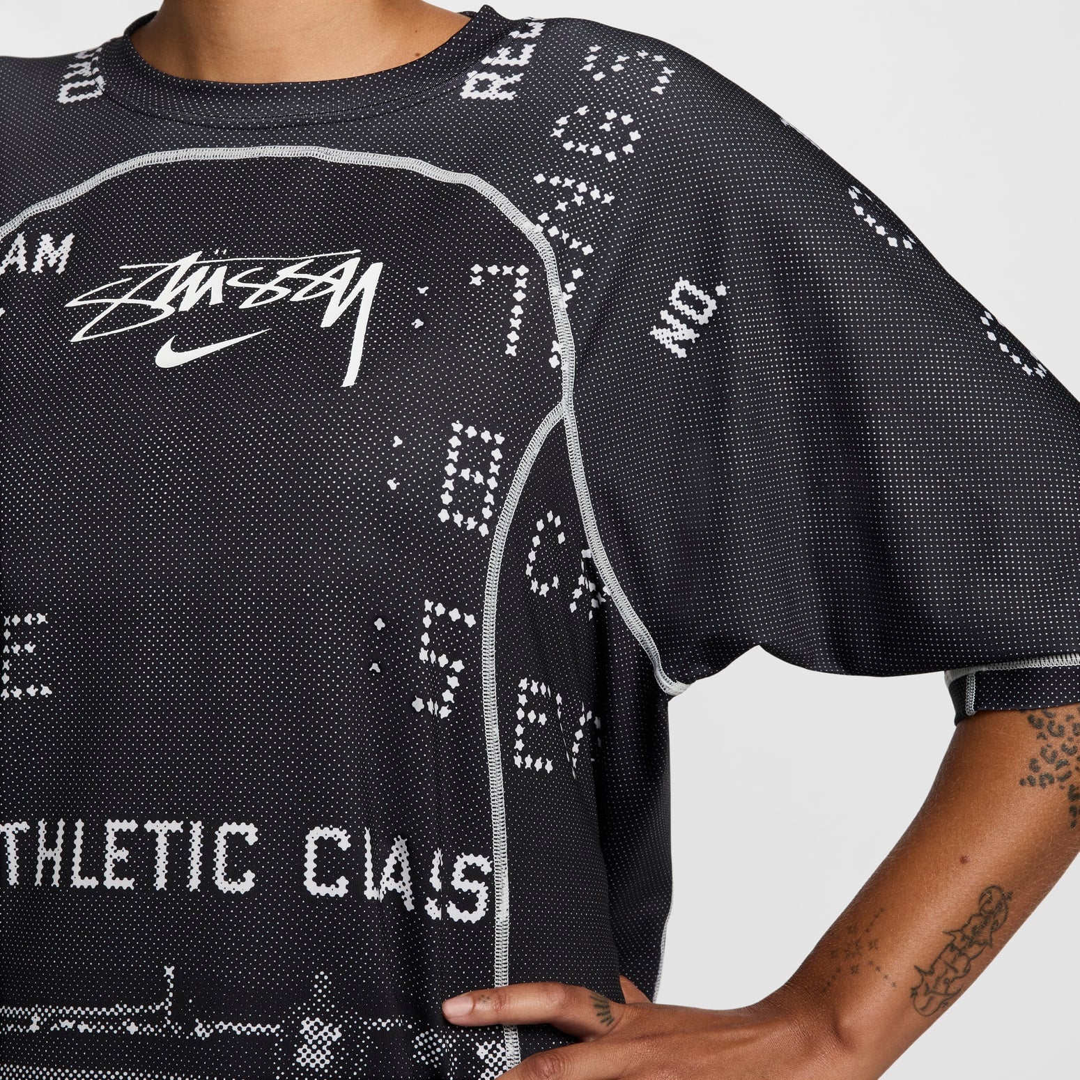 Nike x Stussy Allover Print UV Top 'Black White' NESSE342-001