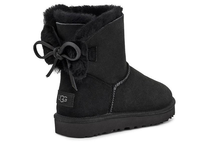 (WMNS) UGG Classic Dudble Bow Mini Snow Boots Black 1103652-BLK
