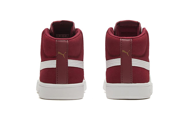 PUMA Smash V2 Mid Burgundy/White 366923-10