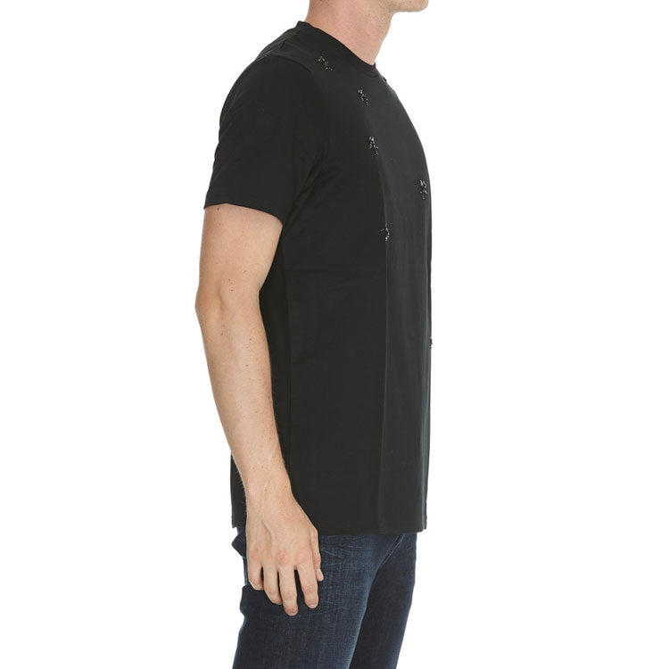 Men's DIOR SS21 Round Neck Short Sleeve Black 733J603W4215-C900