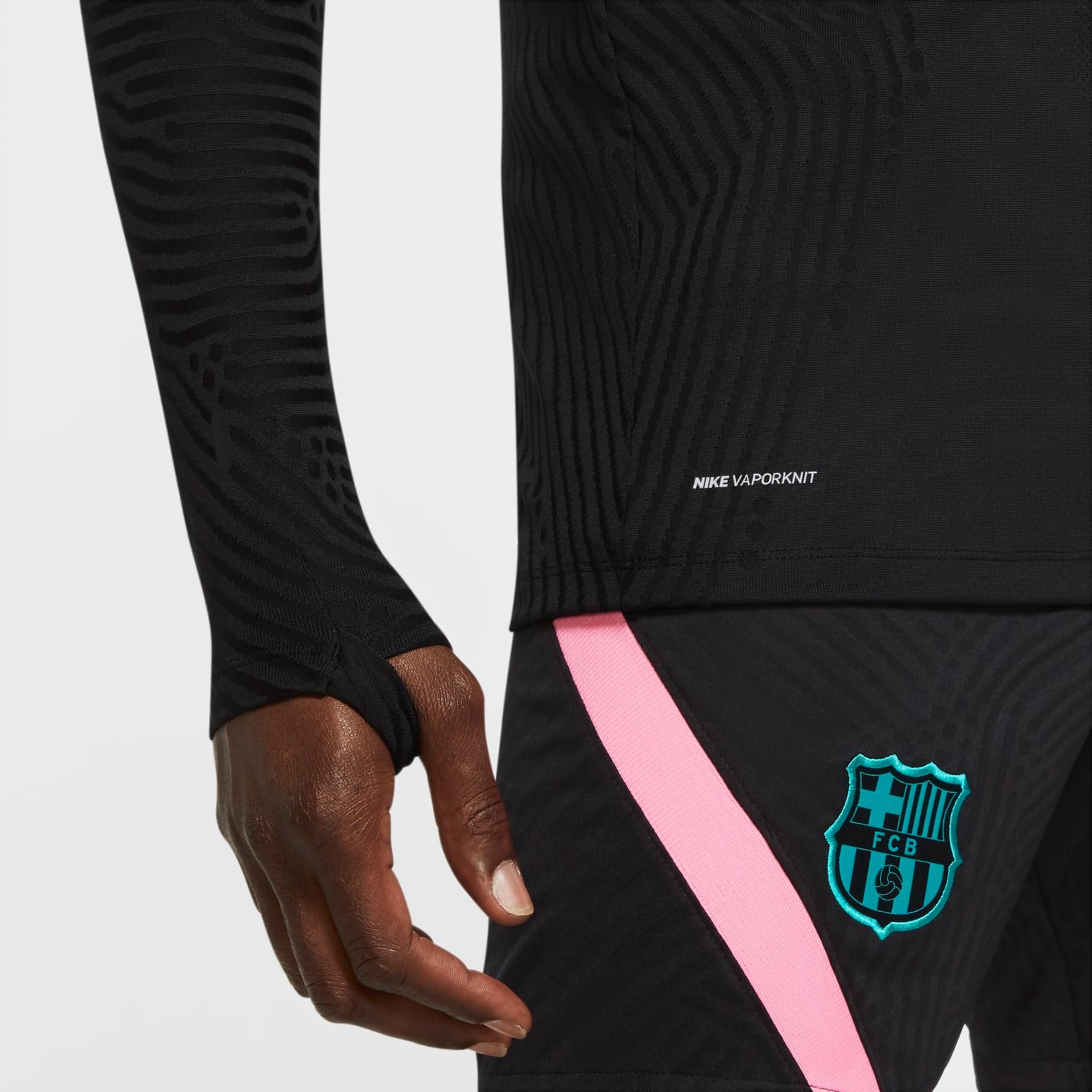 Nike 20-21 Barcelona 1/4 Zip Strike Training Jersey 'Black' CK9418-011