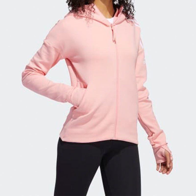 (WMNS) adidas Letter Printing Hooded Jacket Pink FI6722