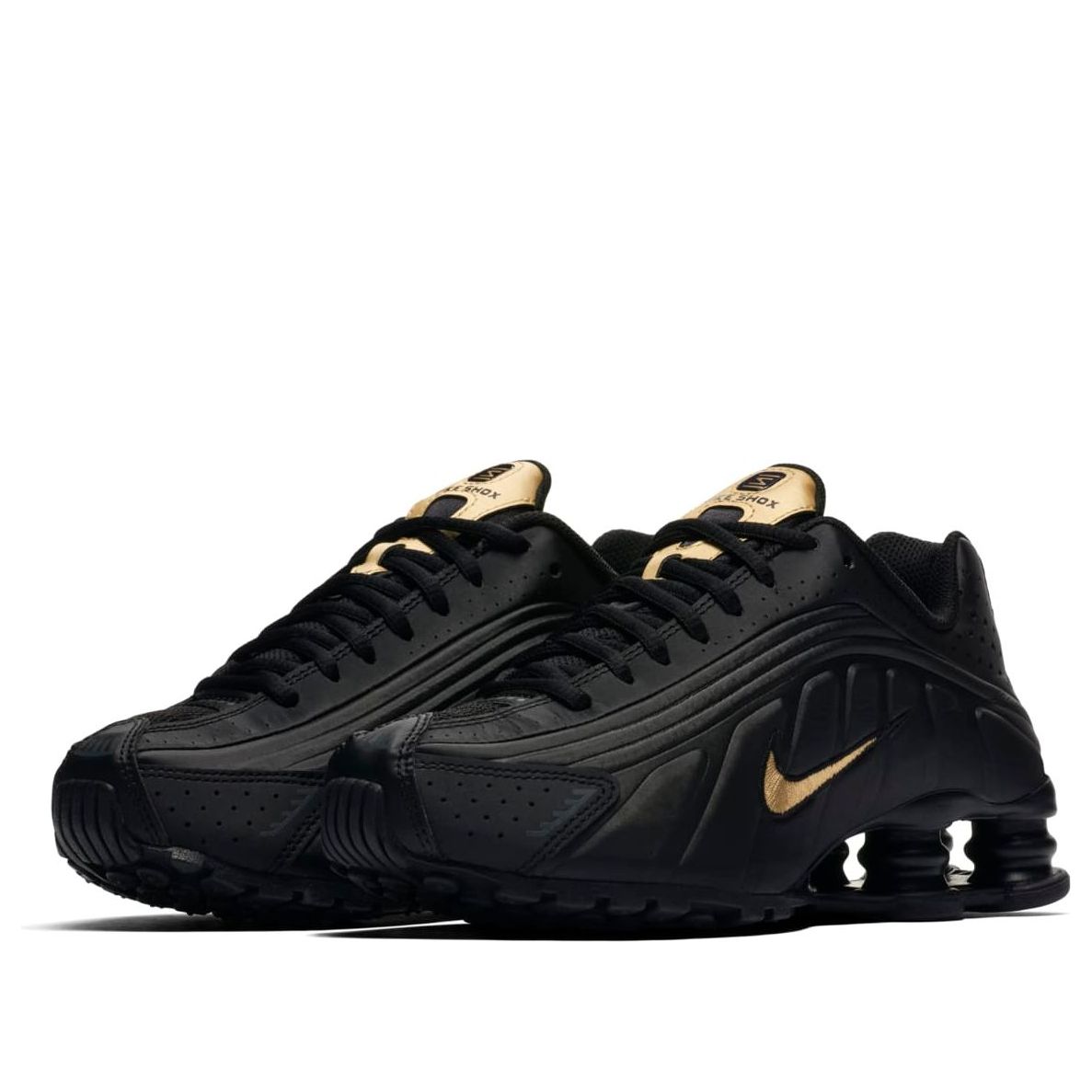 (GS) Nike Shox R4 'Black Metallic Gold' BQ4000-004