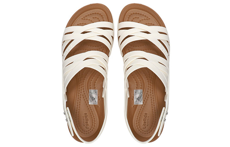 (WMNS) Crocs Brooklyn Strappy White Sandals 206751-159