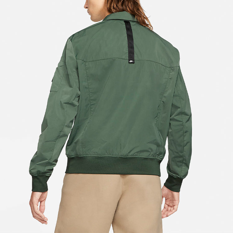 Nike Sportswear Woven lapel Solid Color Sports Jacket Silver Green CZ9895-337