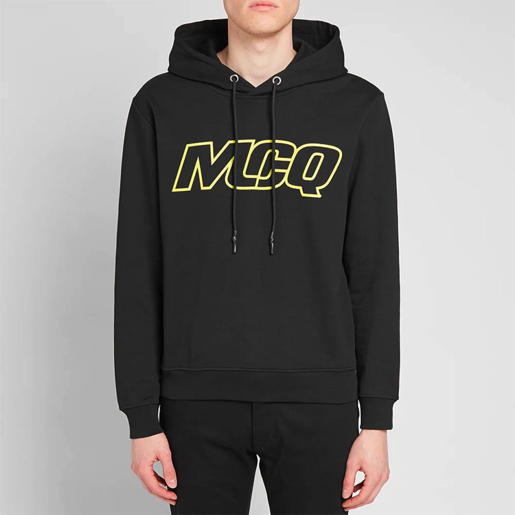 Alexander McQueen Alphabet Pattern Hoodie 'Black Green' 430578-RNT61-1000