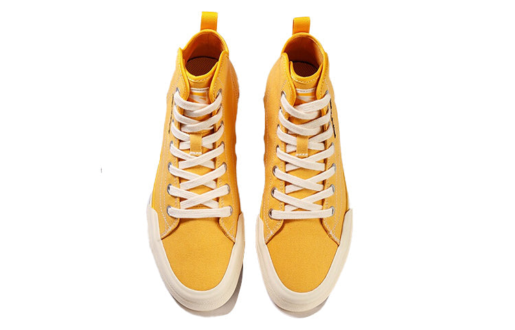 (WMNS) ANTA High Top Canvas Shoes 'Yellow Beige' 122118665-3