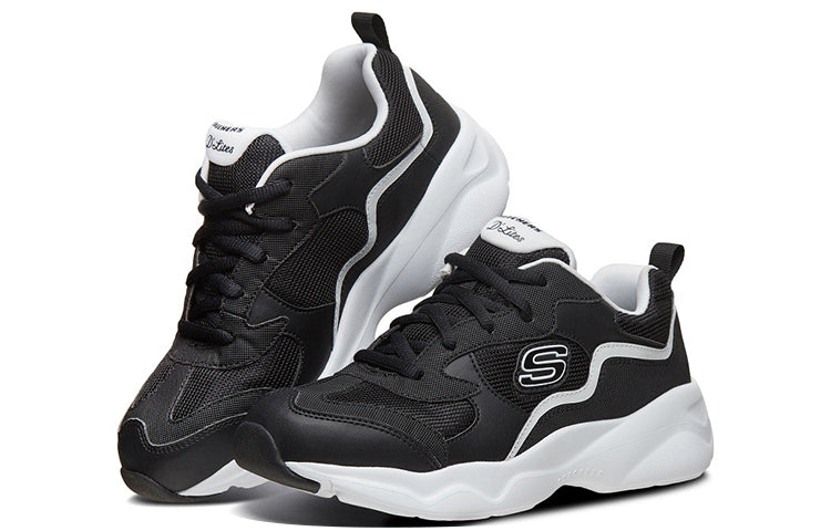 (WMNS) Skechers D'Lites Airy 'Black White' 66666231-BKW