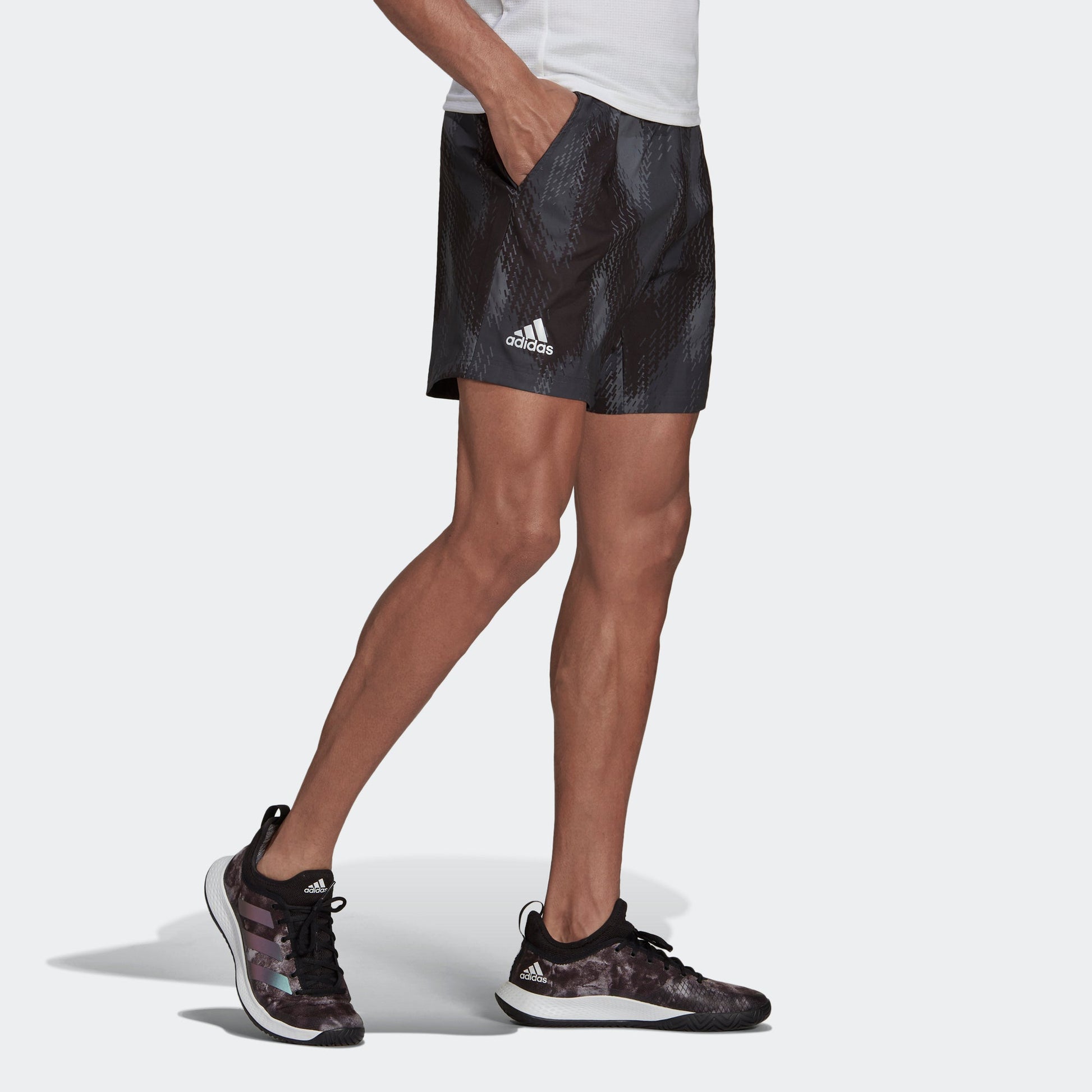adidas Printed Short Tennis Training Sports Shorts Black GS4938