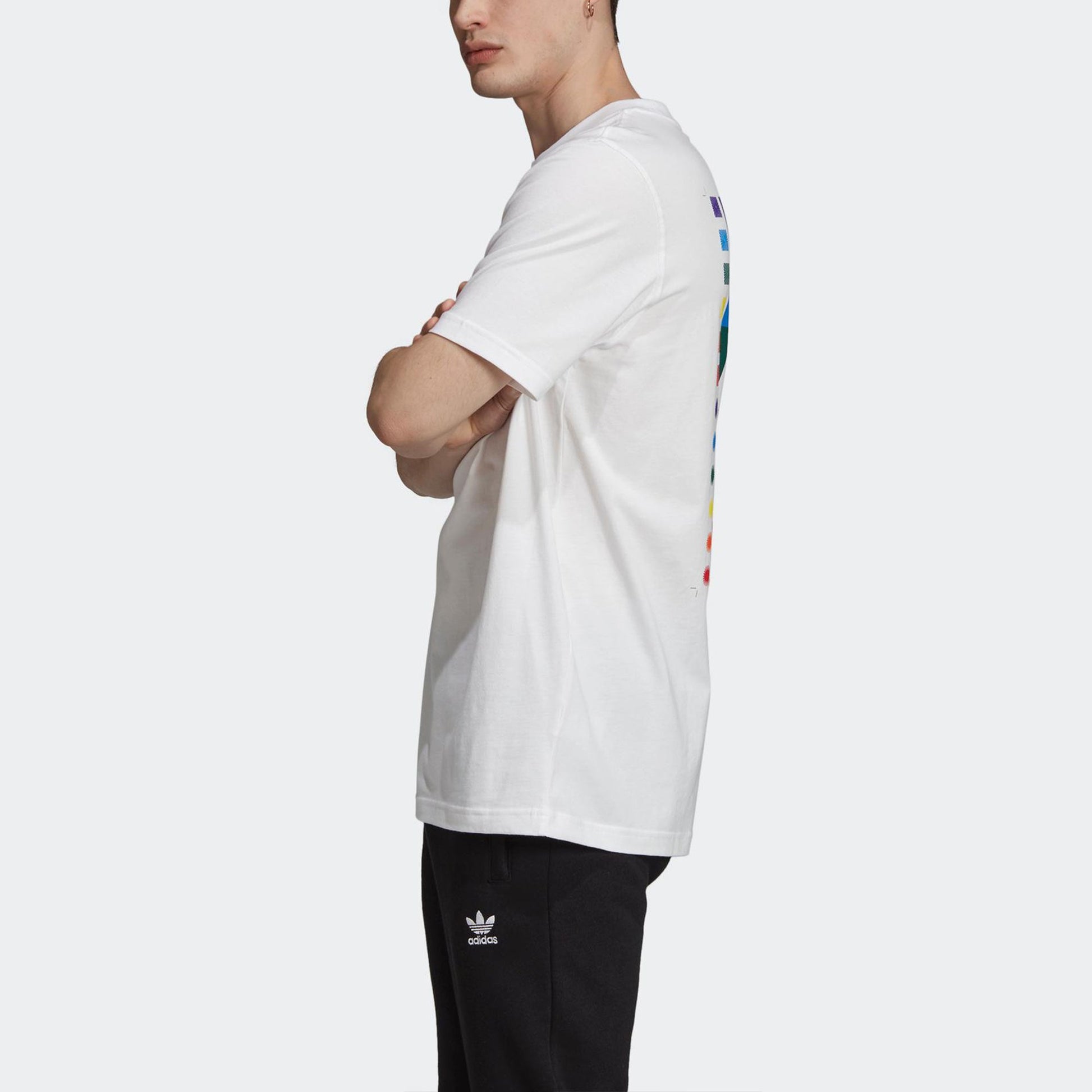 adidas originals Spectrum Tee Round Neck Casual Sports Alphabet Short Sleeve White EI6215