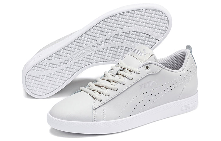 (WMNS) PUMA Smash Perf Leather Casual Sneakers Grey/White 365216-12